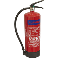 SEALEY Fire Extinguisher 6Kg Dry Powder | SDPE06 | GSF Car Parts