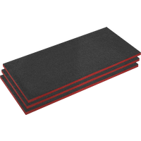 SEALEY Easy Peel Shadow Foam® Red/black 30mm - Pack Of 3 | SFPK30R | GSF Car Parts
