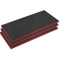 SEALEY Easy Peel Shadow Foam® Red/black 50mm - Pack Of 3 | SFPK50R | GSF Car Parts