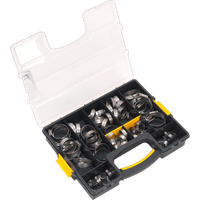 SEALEY Hose Clip Assortment 90Pc Stainless Steel Ø10-57mm | SHCSS90AC | GSF Car Parts