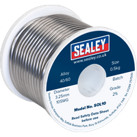 SEALEY Solder Wire Quick Flow 3.25mm/10Swg 40/60 0.5Kg Reel | SOL10 | GSF Car Parts