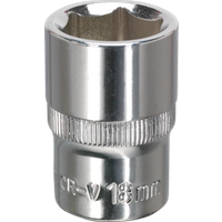SEALEY Walldrive® Socket 18mm 1/2"sq Drive Fully Polished | SP1218 | GSF Car Parts