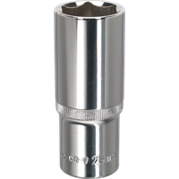 SEALEY Walldrive® Socket 24mm Deep 1/2"sq Drive Fully Polished | SP1224D | GSF Car Parts