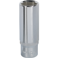 SEALEY Walldrive® Socket 13mm Deep 1/4"sq Drive Fully Polished | SP1413D | GSF Car Parts