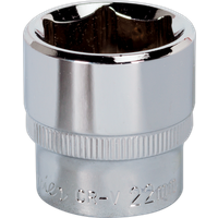 SEALEY Walldrive® Socket 22mm 3/8"sq Drive Fully Polished | SP3822 | GSF Car Parts