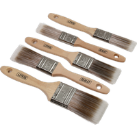 SEALEY Wooden Handle Paint Brush Set 5Pc | SPBS5W | GSF Car Parts