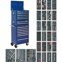 SEALEY Tool Chest Combination 14 Drawer With Ball-Bearing Slides - Blue & 1179Pc Tool Kit | SPTCCOMBO1 | GSF Car Parts