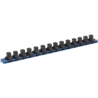 SEALEY Socket Retaining Rail With 14 Clips Aluminium 3/8"sq Drive | SR3814 | GSF Car Parts