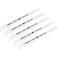 SEALEY Reciprocating Saw Blade Wood & Nail 150mm 6Tpi - Pack Of 5 | SRBR611DF | GSF Car Parts