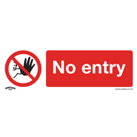 SEALEY Prohibition Safety Sign - No Entry - Rigid Plastic | SS14P1 | GSF Car Parts