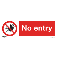 SEALEY Prohibition Safety Sign - No Entry - Self-Adhesive Vinyl | SS14V1 | GSF Car Parts
