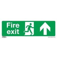 SEALEY Safe Conditions Safety Sign - Fire Exit (Up) - Rigid Plastic | SS28P1 | GSF Car Parts