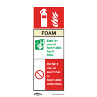 SEALEY Safe Conditions Safety Sign - Foam Fire Extinguisher - Self-Adhesive Vinyl | SS30V1 | GSF Car Parts