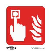 SEALEY Safe Conditions Safety Sign - Fire Alarm Symbol - Self-Adhesive Vinyl | SS31V1 | GSF Car Parts