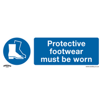 SEALEY Mandatory Safety Sign - Protective Footwear Must Be Worn - Self-Adhesive Vinyl | SS7V1 | GSF Car Parts