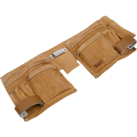 SEALEY Double Pouch Leather Tool Belt | STBL01 | GSF Car Parts