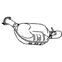 Rear Box/silencer A2a Fits: SUBARU OUTBACK