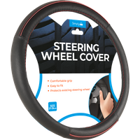 JRP Smart Black & Red Steering Wheel Cover | SWC122 | GSF Car Parts