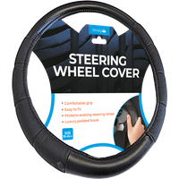 JRP Luxury Padded Black Steering Wheel Cover (Large) | SWC129 | GSF Car Parts