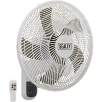 SEALEY Wall Fan 3-Speed 16" With Remote Control 230V | SWF16WR | GSF Car Parts