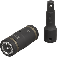 SEALEY 4-In-1 1/2"sq Drive Impact Socket Set 2Pc | SX1821 | GSF Car Parts