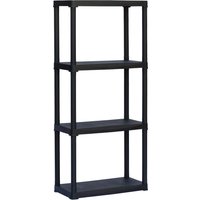 ARTPLAST 4 Shelf Plastic Shelving Unit (H)1330 X (W) 600 X (D)300mm 20Kg Capacity Per Shelf | T604 | GSF Car Parts