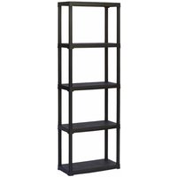 ARTPLAST 5 Shelf Plastic Shelving Unit (H)1760 X (W) 600 X (D)300mm 20Kg Capacity Per Shelf | T605 | GSF Car Parts