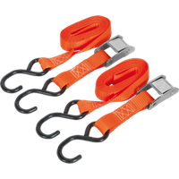 SEALEY Cam Buckle Strap 25mm X 2.5M Polyester Webbing With S-Hooks 250Kg Breaking Strength | TD2525CS | GSF Car Parts