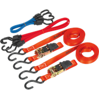 SEALEY Ratchet Strap & Bungee Cord Set 6Pc | TD285SBD | GSF Car Parts