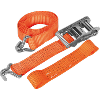 SEALEY Car Transporter Ratchet Strap 50mm X 3M Alloy Wheel - Single 5000Kg Breaking Strength | TDRWA | GSF Car Parts