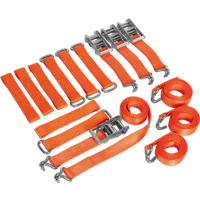 SEALEY Car Transporter Ratchet Strap Alloy/steel Wheel Kit 4Pc 50mm X 3M 4500Kg Breaking Strength | TDRWKIT | GSF Car Parts