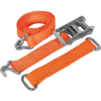 SEALEY Car Transporter Ratchet Strap 50mm X 3M Steel Wheel - Single 4500Kg Breaking Strength | TDRWS | GSF Car Parts