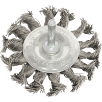 SEALEY Twist Knot Wire Flat Brush Ø75mm With Ø6mm Shaft | TKFBS75 | GSF Car Parts