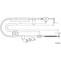 Telco Citroen C1 Handbrake Cable - Left Hand | 10.4511 | GSF Car Parts