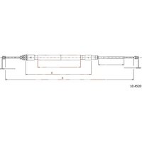 Telco Citroen C3 Handbrake Cable - Rear | 10.4520 | GSF Car Parts