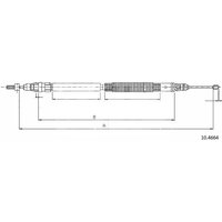 Telco Handbrake Cable for Citroen C4 Picasso - Right Hand | 10.4664 | GSF Car Parts