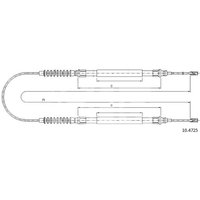 Telco Fiat Ducato Handbrake Cable - Rear | 10.4725 | GSF Car Parts