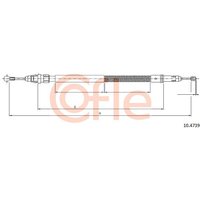 Telco Fiat Scudo Handbrake Cable - Rear | 10.4739 | GSF Car Parts