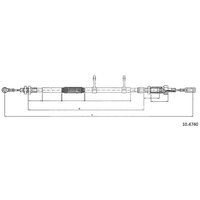 Telco Citroen Relay Handbrake Cable - Front | 10.4740 | GSF Car Parts
