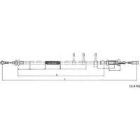 Telco Citroen Relay Handbrake Cable - Front | 10.4741 | GSF Car Parts
