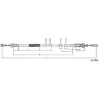 Telco Citroen Relay Handbrake Cable - Front | 10.4743 | GSF Car Parts