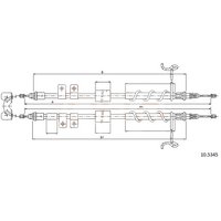 Telco Ford Transit Connect Handbrake Cable - Rear | 10.5345 | GSF Car Parts