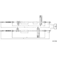Telco Ford Focus C-Max Handbrake Cable - Rear | 10.5362 | GSF Car Parts