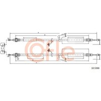 Telco Ford Focus C-Max Handbrake Cable - Rear | 10.5366 | GSF Car Parts