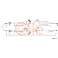 Telco Ford Focus C-Max Handbrake Cable - Rear | 10.5370 | GSF Car Parts