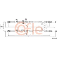 Telco Ford Kuga Handbrake Cable - Rear | 10.5386 | GSF Car Parts