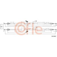 Telco Ford Kuga Handbrake Cable - Rear | 10.5452 | GSF Car Parts