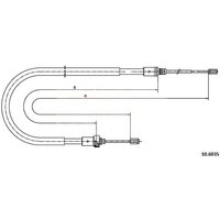 Telco Handbrake Cable for Peugeot 207 - Rear | 10.6035 | GSF Car Parts