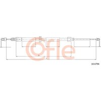 Telco Handbrake Cable for Renault Megane - Rear | 10.6794 | GSF Car Parts