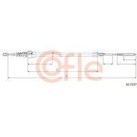 Telco Handbrake Cable for Seat Ibiza - Rear | 10.7137 | GSF Car Parts